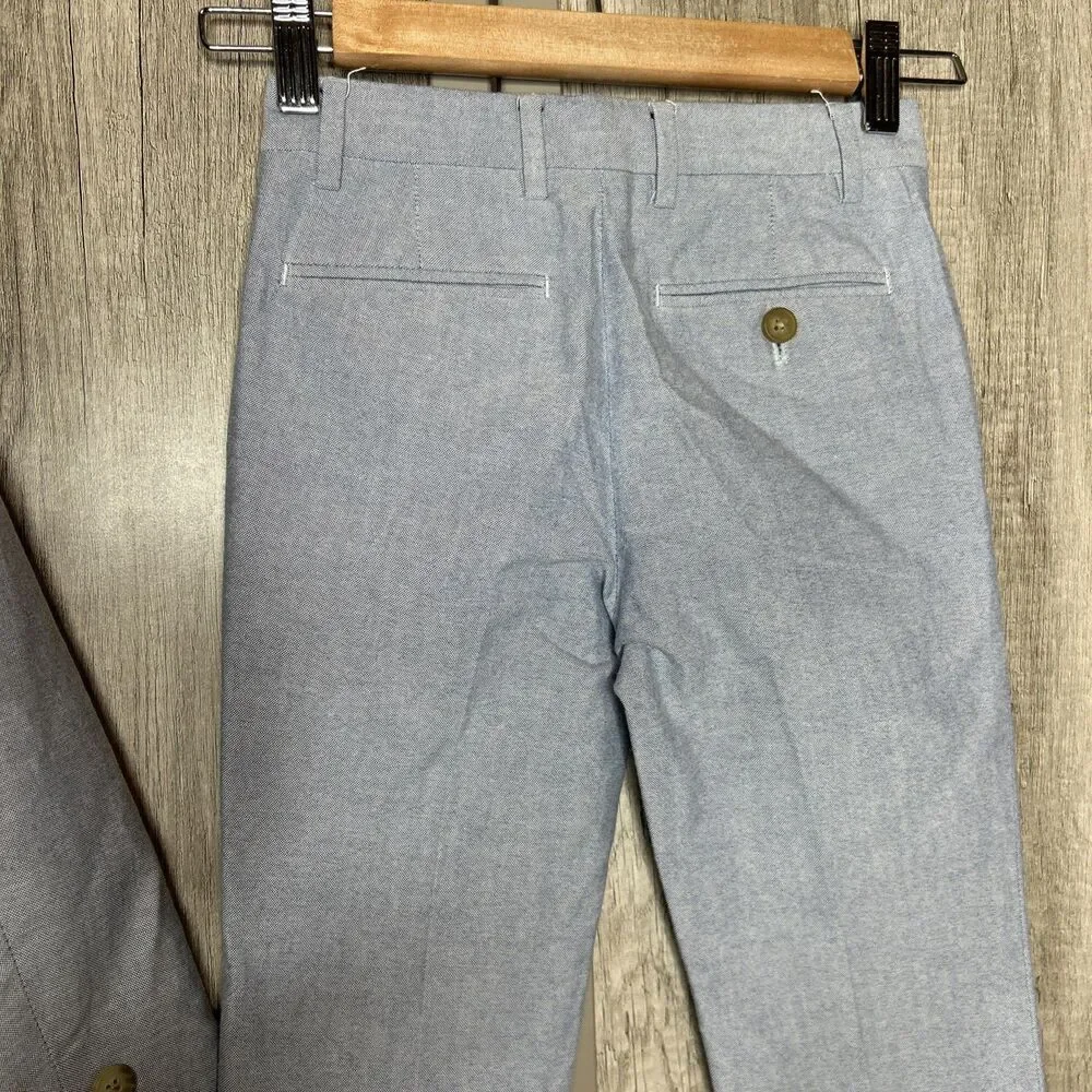 J Crew Boys Dress Suit Set Thompson Style Light Blue Size 6/7
